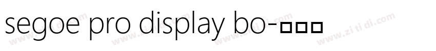 segoe pro display bo字体转换